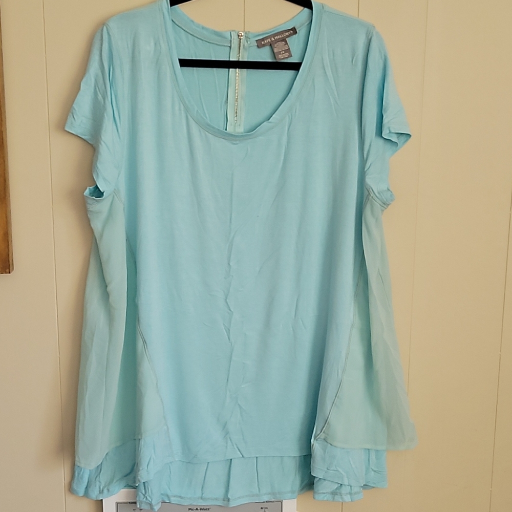 Blue layered blouse